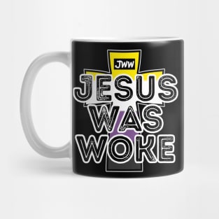 Jesus Was Woke - Nonbinary Pride Mug